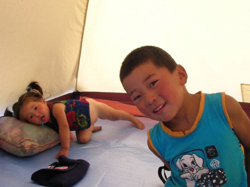 Day 7: The kids had great fun playing in our tent