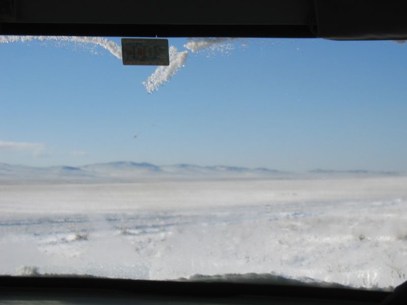 View through the windscreen