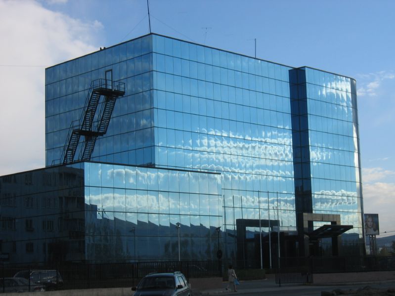 Sky mirrored in a Building