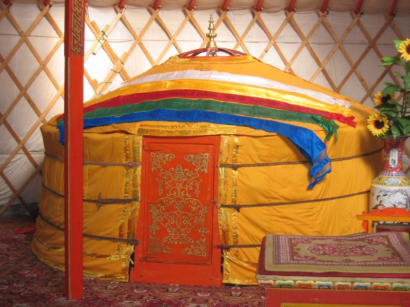 Monastery - Inside the huge Ger
