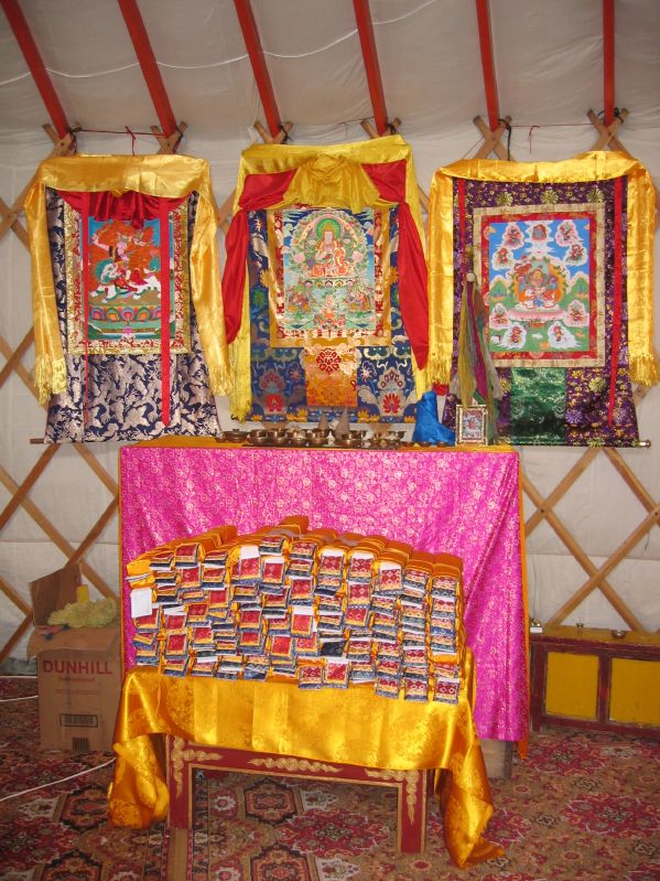 Monastery - Inside the huge Ger