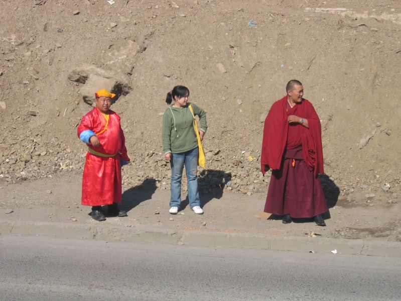 Monks trying to get a ride