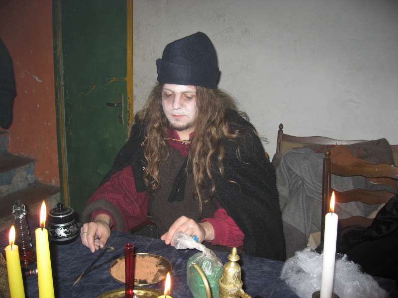 Herr von und zu Aderlass, the leader of the cult of the black glove