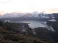 The crater lake seen from the crater rim