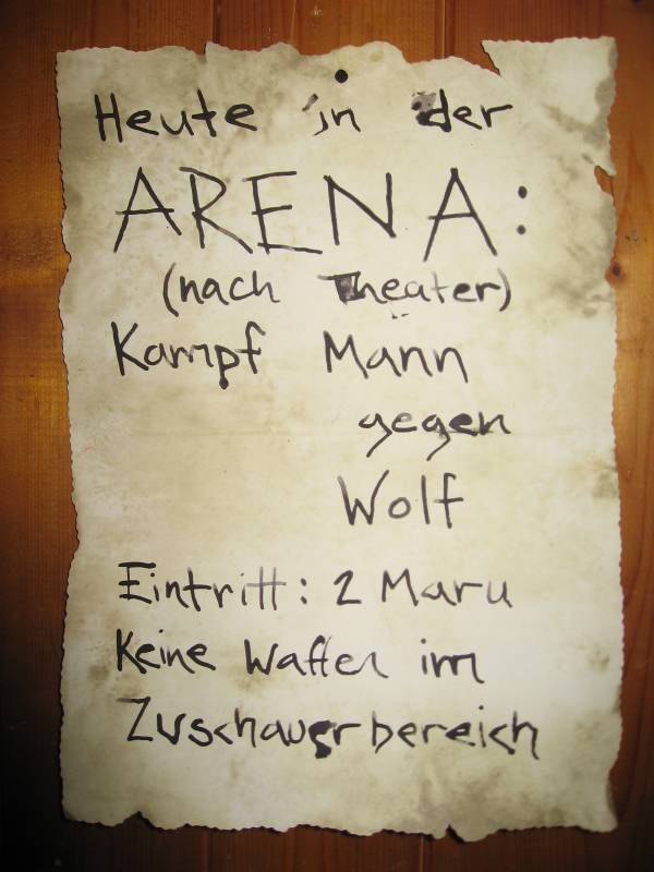 Announcement: Arena Fight Man against wolf