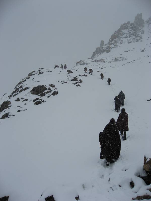 Nearing the pass