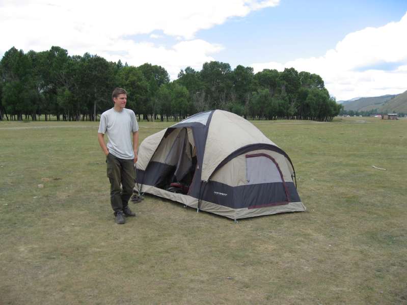 David with our tent