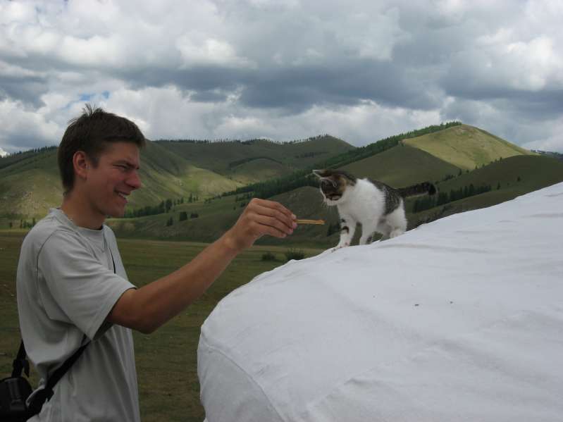 David and the kitten