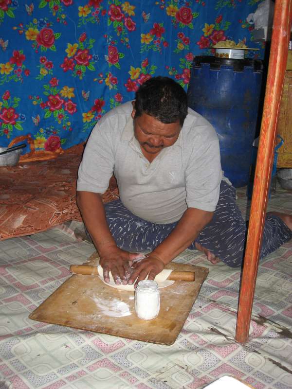 Bat-tsetseg preparing dinner
