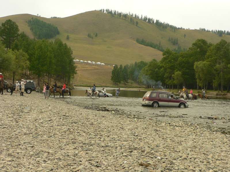 Crossing the river