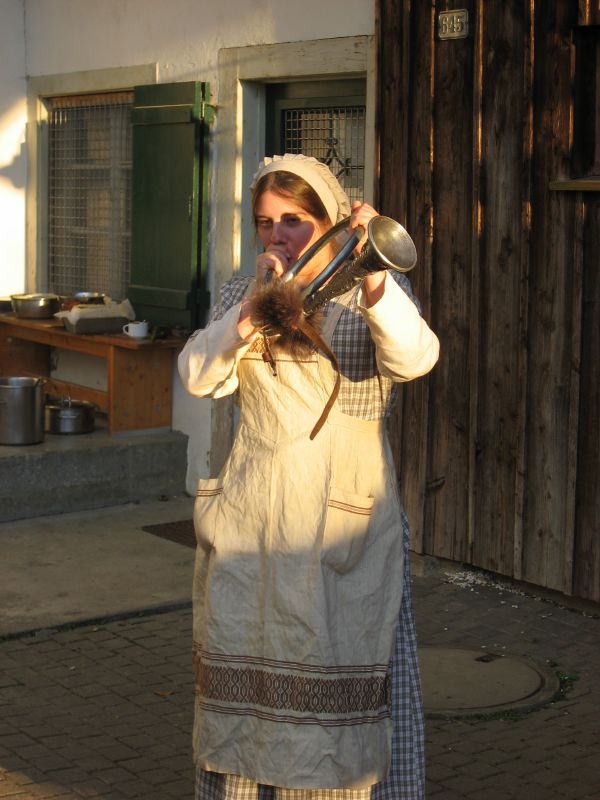 Mother Waidmann with the family's hunting horn