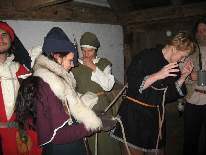 Niels Roggensinger gets tied up and then wedded to Heidi Weber
