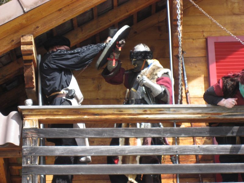 A small skirmish on the balcony