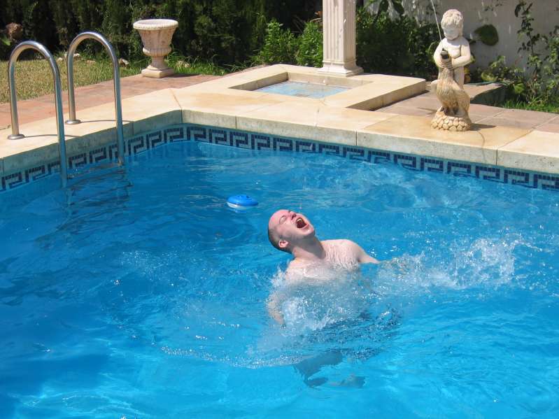 Jonas in the Pool