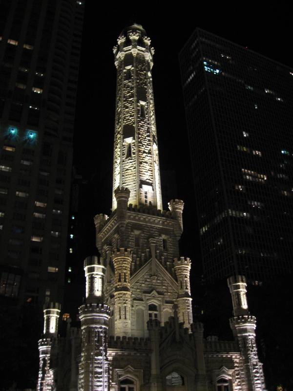 Water Tower at Night