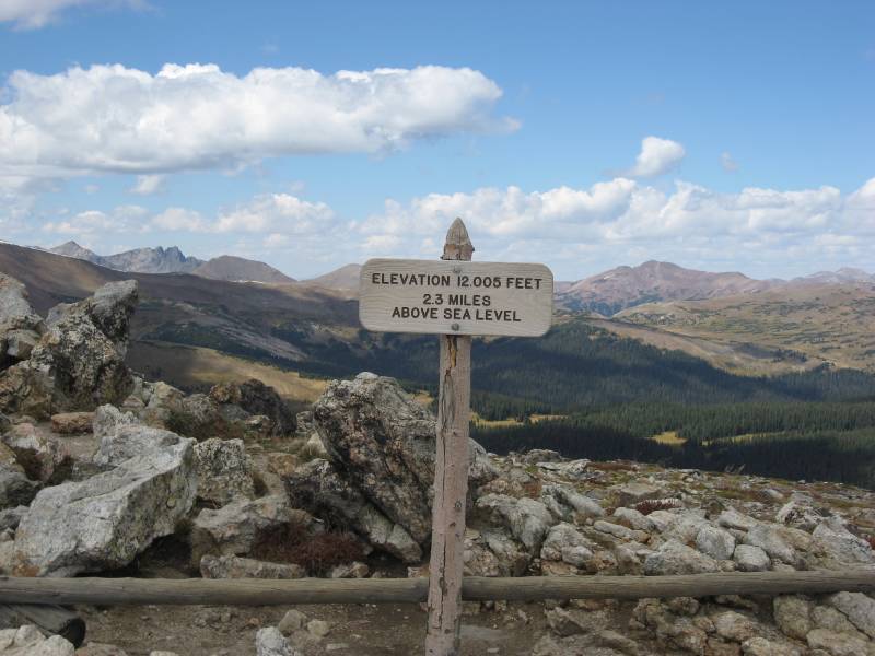 2000 miles above sea level